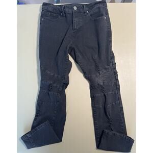 Smoke & Ash Premium Denim Jeans Men’s 30x30 Black Moto Distressed Pant